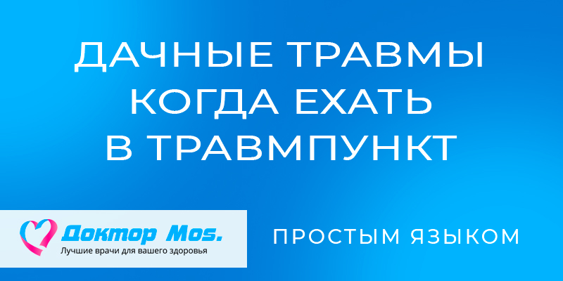 Дачные травмы: когда ехать в травмпункт